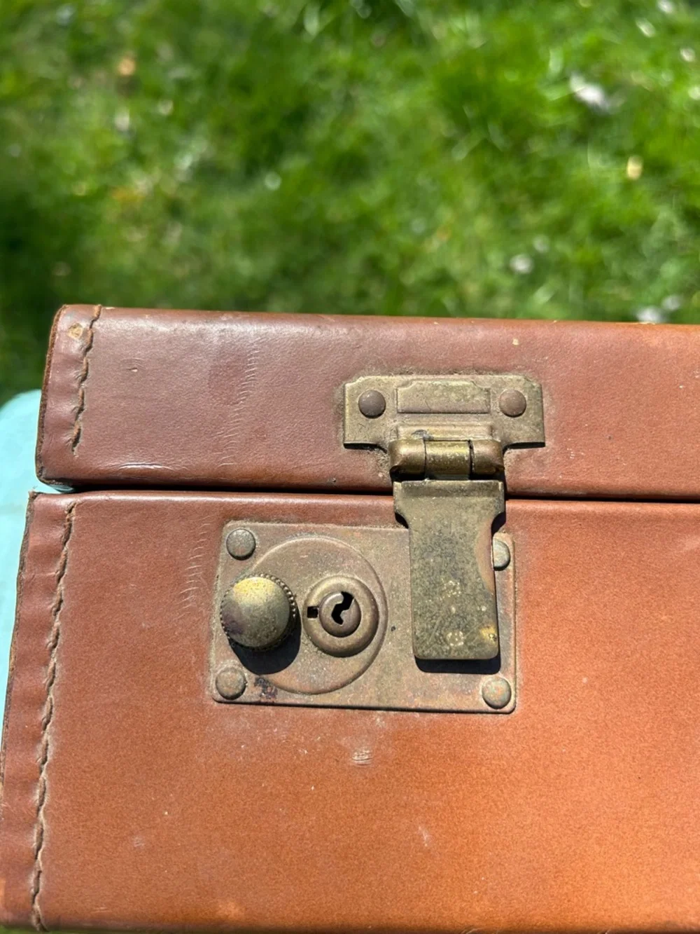 Vintage 1960's Lions Club International Leather Briefcase